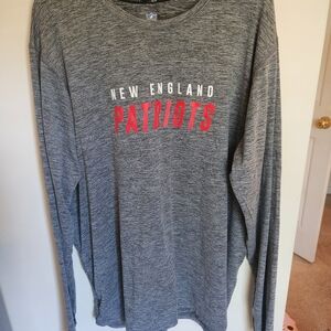 New England Patriots Gray Long Sleeve Shirt